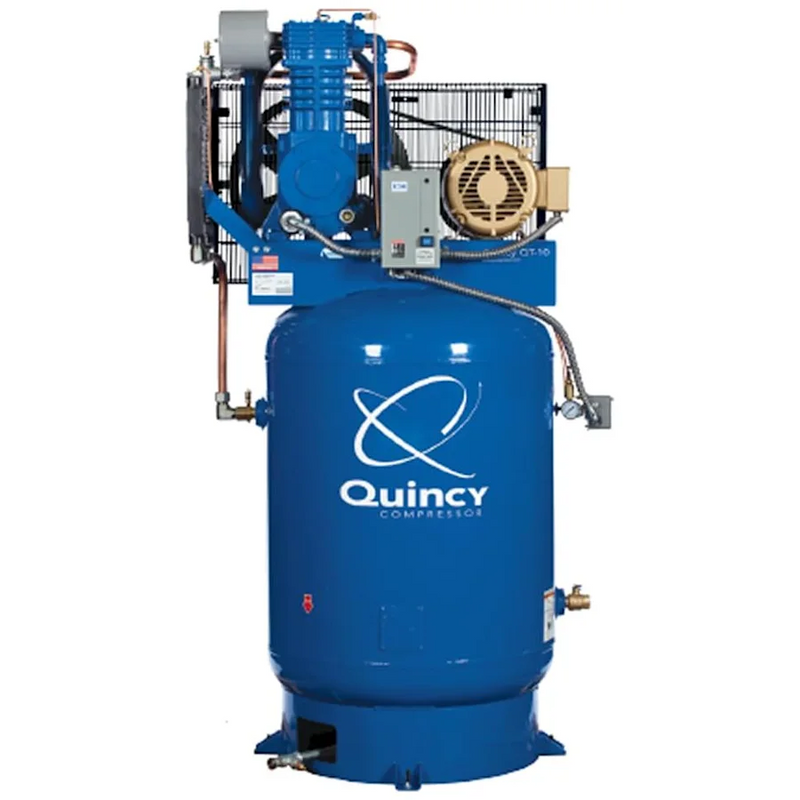 Quincy Air Compressor 4103D12VCB20M QT Max 10 HP 120 Gallon Two Stage 208V 3 Phase
