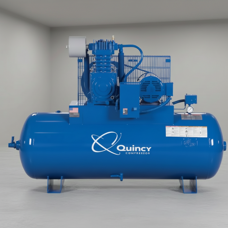 Quincy Air Compressor 453DS80HCB46 QT Pro 5 HP 80 Gallon Two Stage 460V 3 Phase
