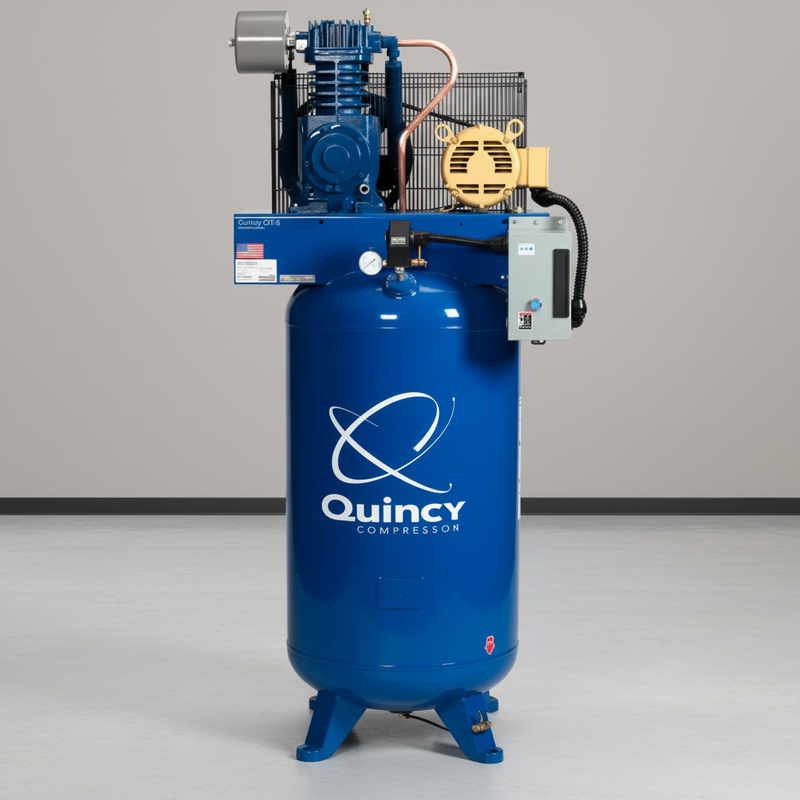 Quincy Air Compressor 453DS80VCB23 QT Pro 5 HP 80 Gallon Two Stage 230V 3 Phase