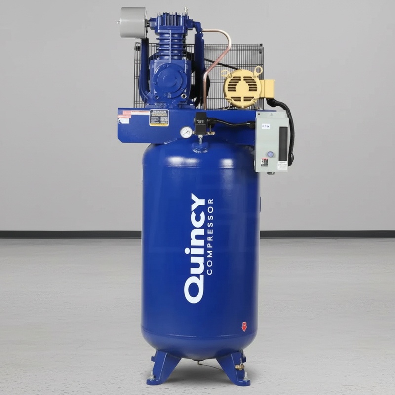 Quincy Air Compressor 453DS80VCB46 QT Pro 5 HP 80 Gallon Two Stage 460V 3 Phase