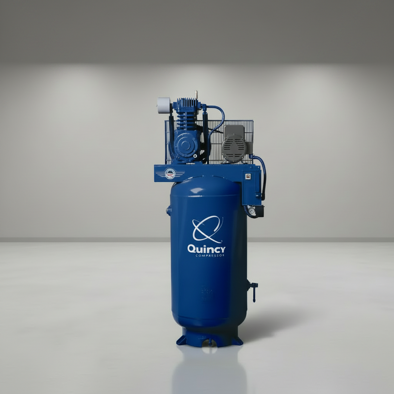 Quincy Air Compressor 471CS80VCB 7.5 HP 80 Gallon Two Stage Vertical