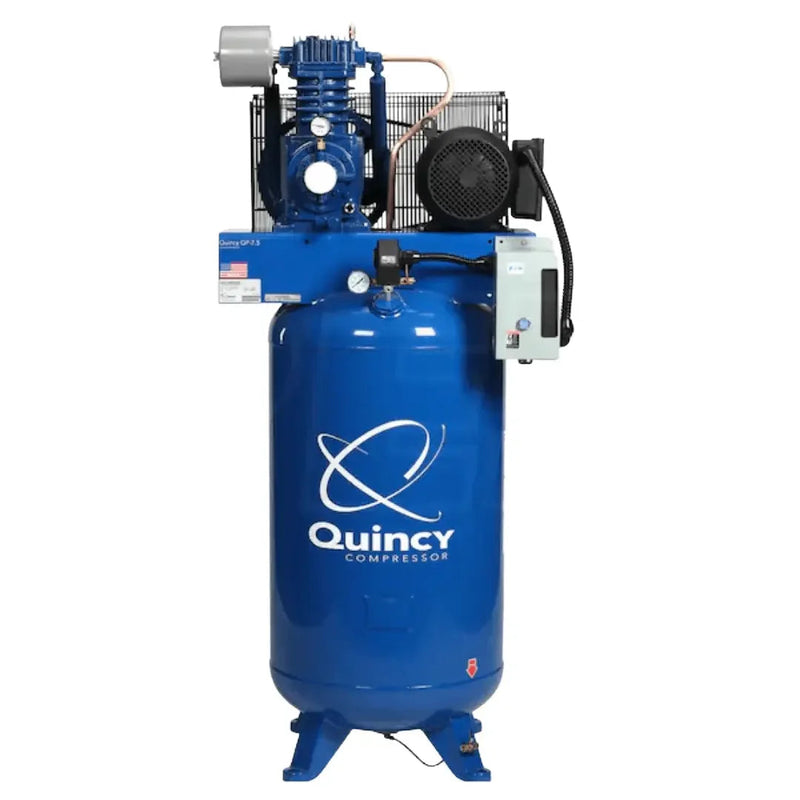 Quincy Air Compressor 473D80VCB20M QT Max 7.5 HP 80 Gallon Two Stage 208V 3 Phase