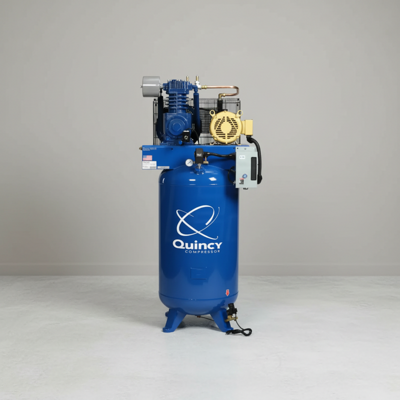 Quincy Air Compressor 473D80VCB23M QT Max 7.5 HP 80 Gallon Two Stage 230V 3 Phase