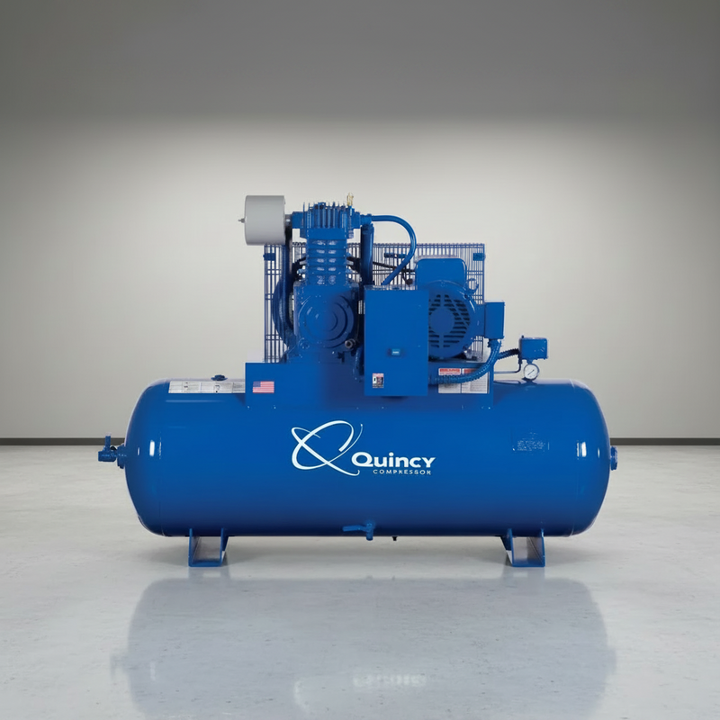 Quincy Air Compressor 473DS80HCB20 QT Pro 7.5 HP 80 Gallon Two Stage 208V 3 Phase