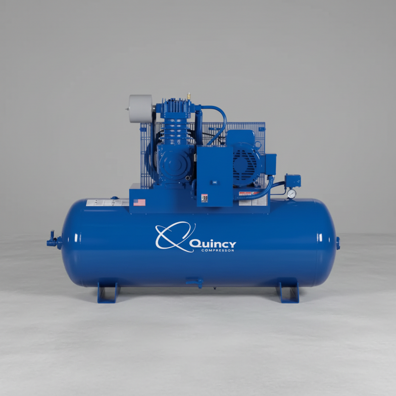 Quincy Air Compressor 473DS80HCB23 QT Pro 7.5 HP 80 Gallon Two Stage 230V 3 Phase