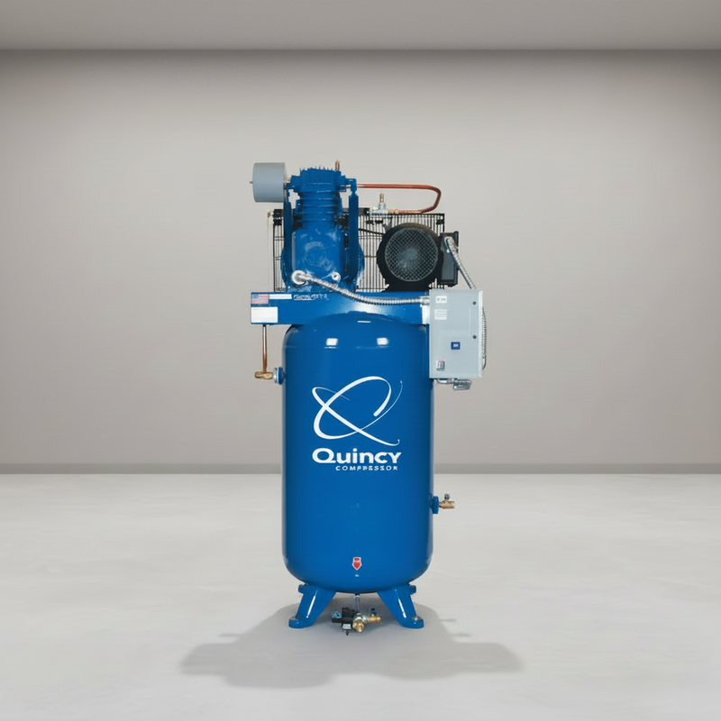 Quincy Air Compressor 473DS80VCB46 QT Pro 7.5 HP 80 Gallon Two Stage 460V 3 Phase