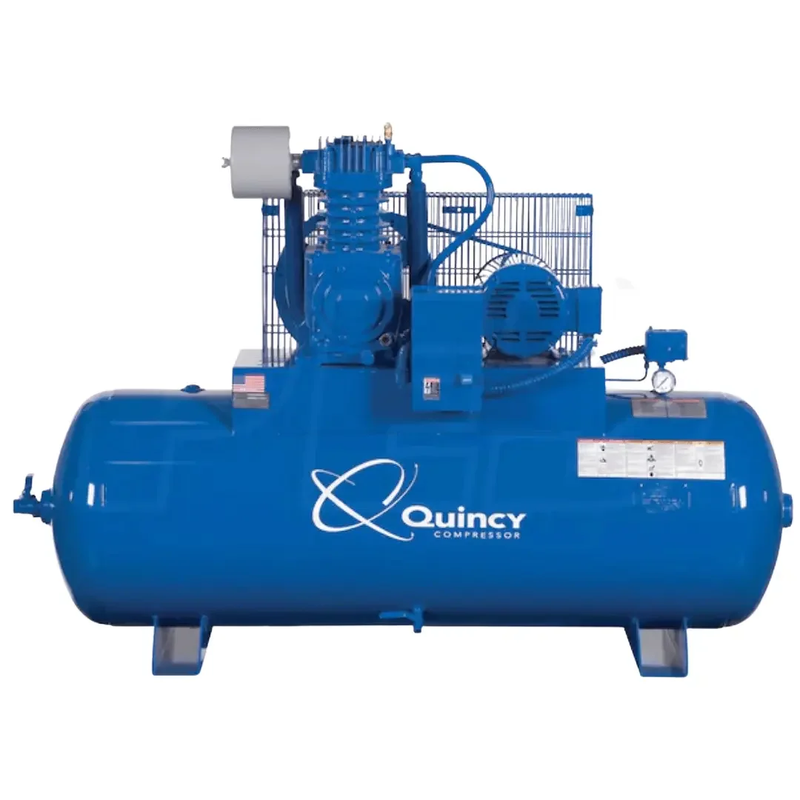 Quincy Air Compressor 10 HP 120 Gallon Two Stage 208V 3 Phase