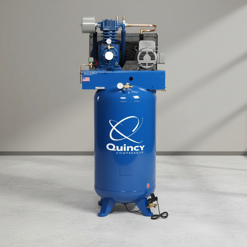 Quincy Air Compressor 5 HP 80 Gallon Two Stage