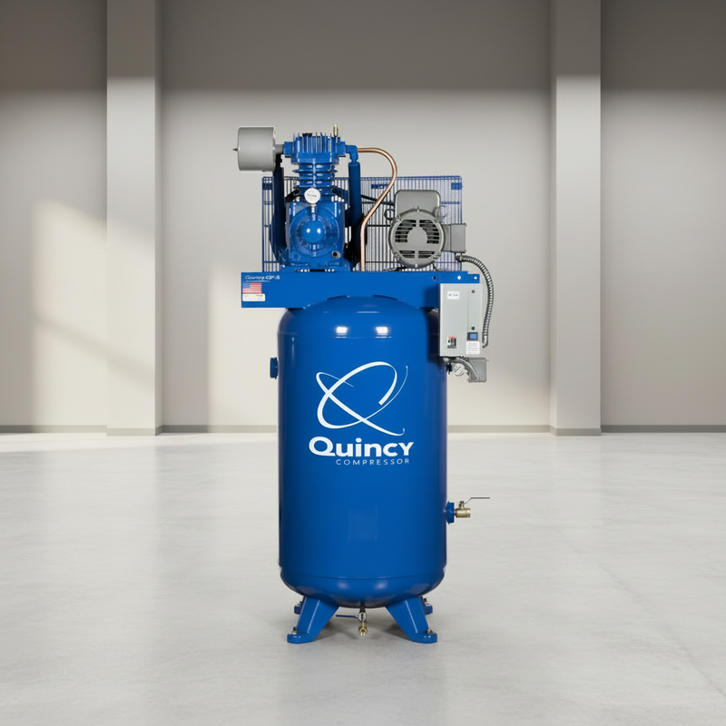 Quincy Air Compressor 471CS80VCBM QT Max 7.5 HP 80 Gallon Two Stage 230V 1 Phase