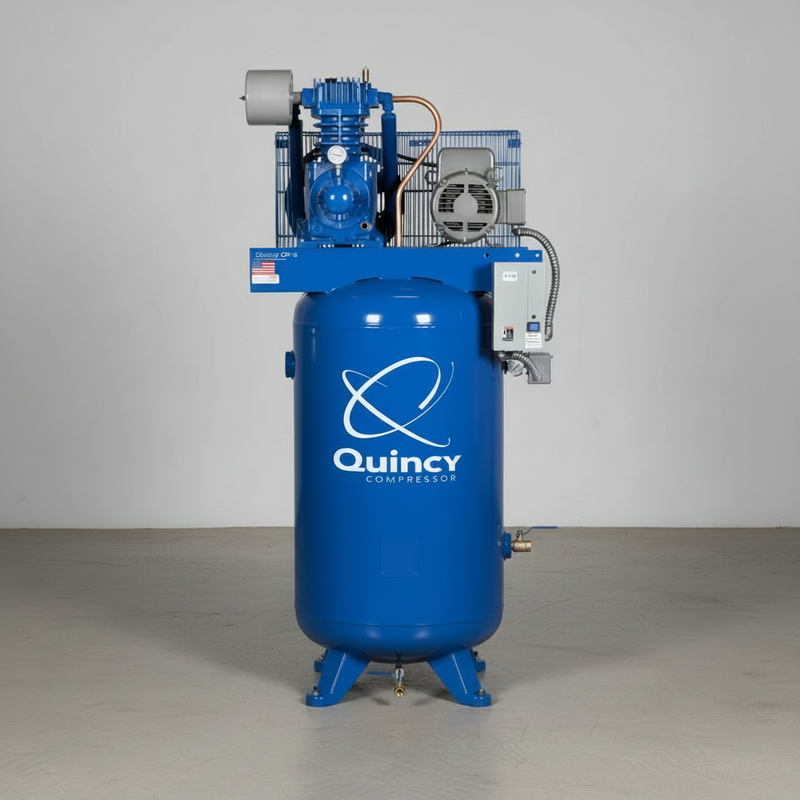 Quincy Air Compressor 553DS80VCA46 QP Pro 5 HP 80 Gallon Two Stage 460V 3 Phase