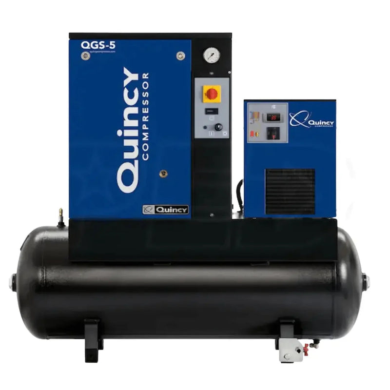 Quincy Air Compressor 60 Gallon Rotary Screw with Dryer 3 Phase