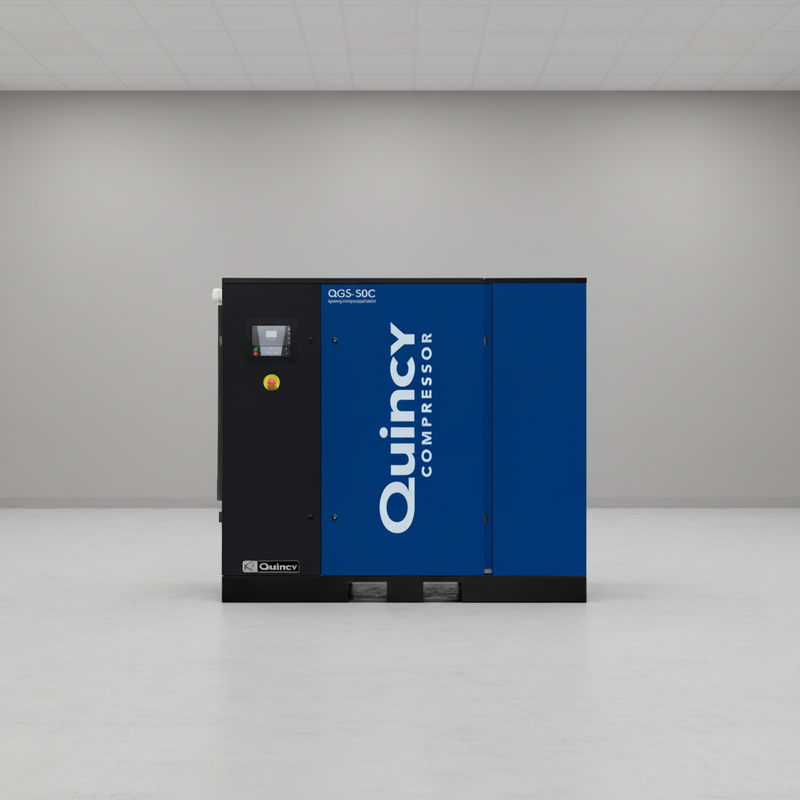Quincy Air Compressor 50 HP Tankless Rotary Screw with Dryer