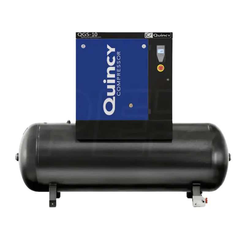 Quincy Air Compressor 10 HP 120 Gallon Rotary Screw 208-230/460V 3 Phase