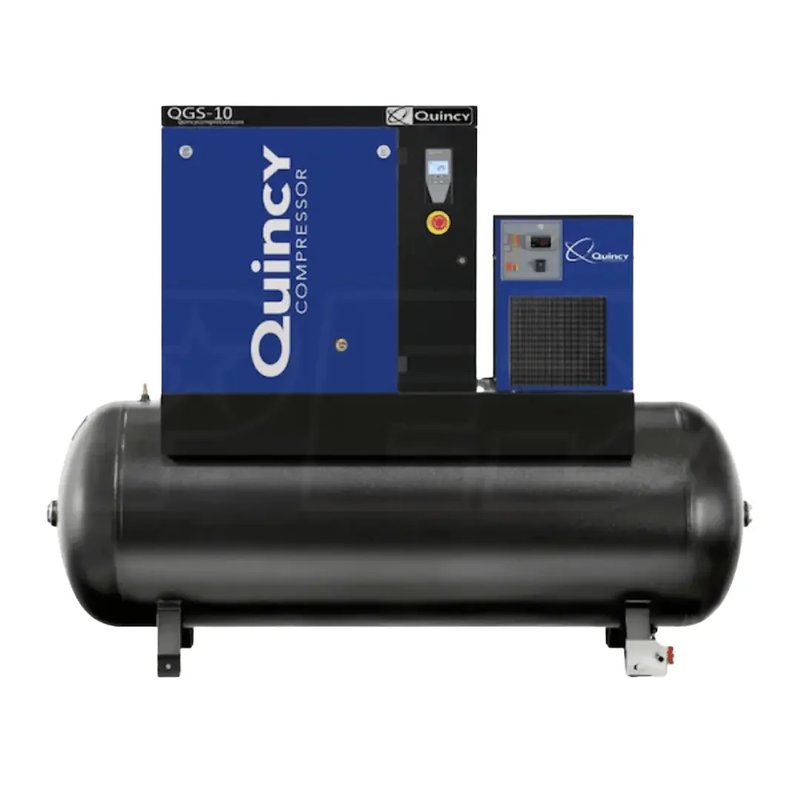 Quincy Air Compressor 10 HP 120 Gallon Rotary Screw with Dryer