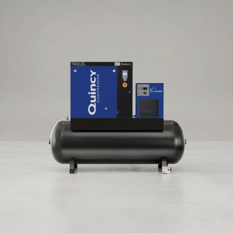 Quincy Air Compressor 4152021984 QGS 15 HP 120 Gallon Rotary Screw