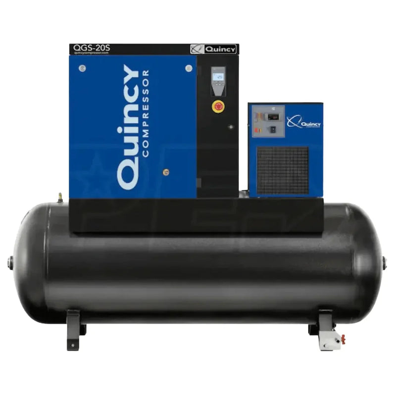 Quincy Air Compressor 132 Gallon Rotary Screw with Dryer