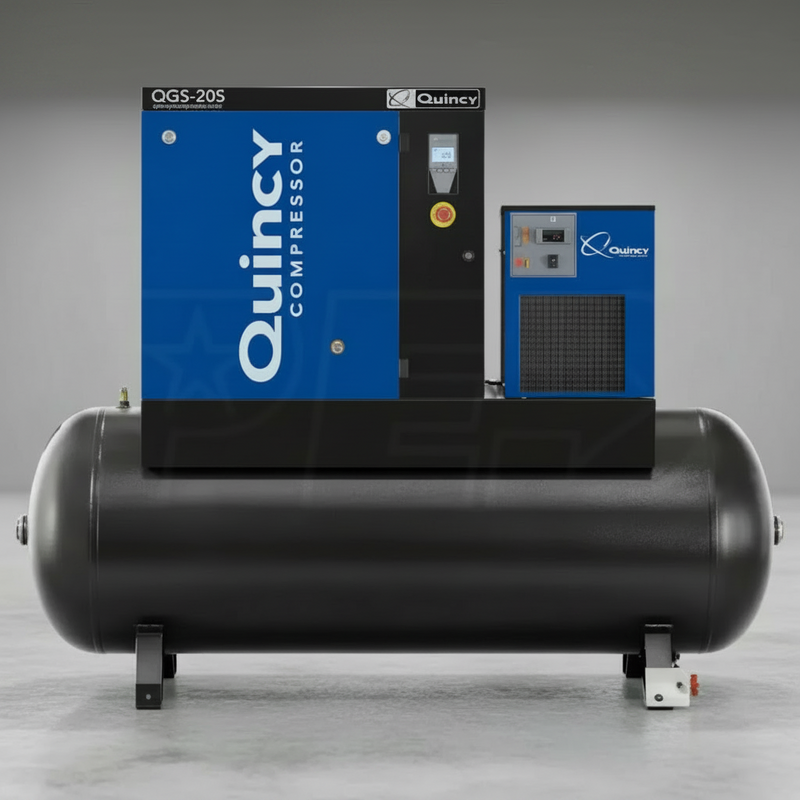 Quincy Air Compressor 132 Gallon Rotary Screw with Dryer