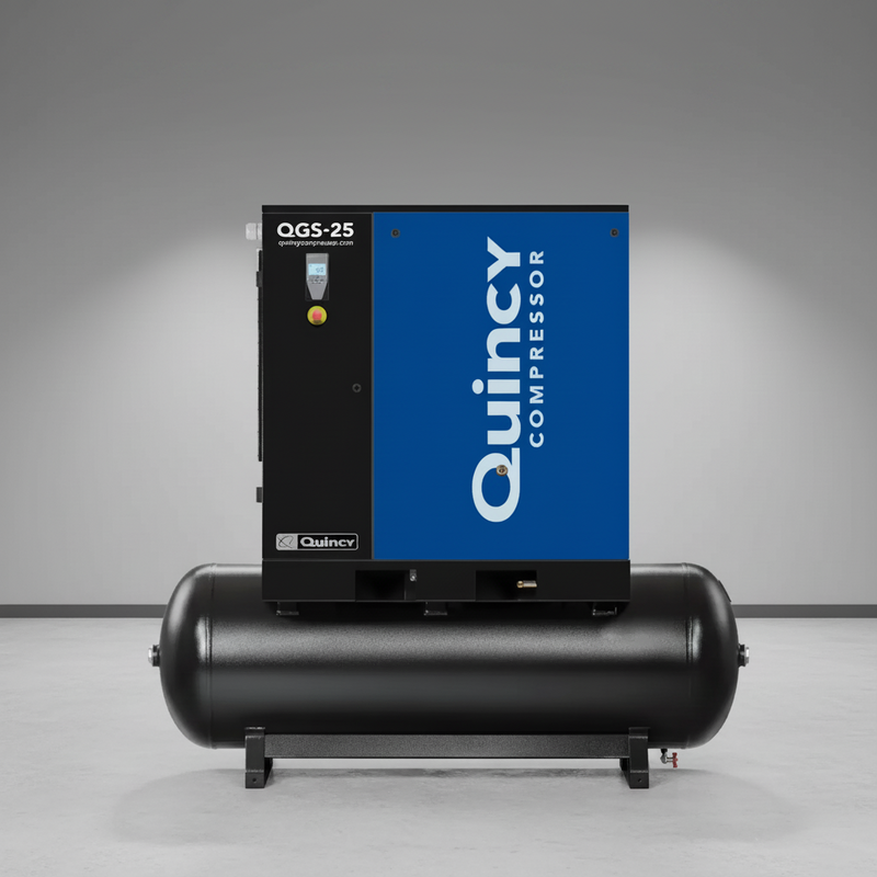 Quincy Air Compressor 4152026529 QGS 25 HP 132 Gallon Rotary Screw 208-230/460V 3 Phase