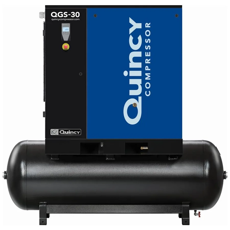 Quincy Air Compressor 30 HP 132 Gallon Rotary Screw 3 Phase