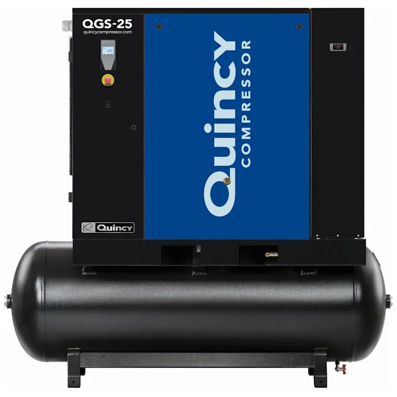 Quincy Air Compressor 25 HP 132 Gallon Rotary Screw with Dryer