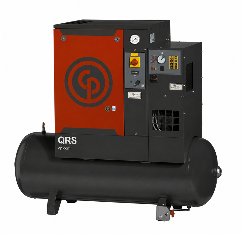 Chicago Pneumatic Air Compressor QRS5.0HPD-1 5 HP Rotary Screw with Dryer 208-230V 1 Phase