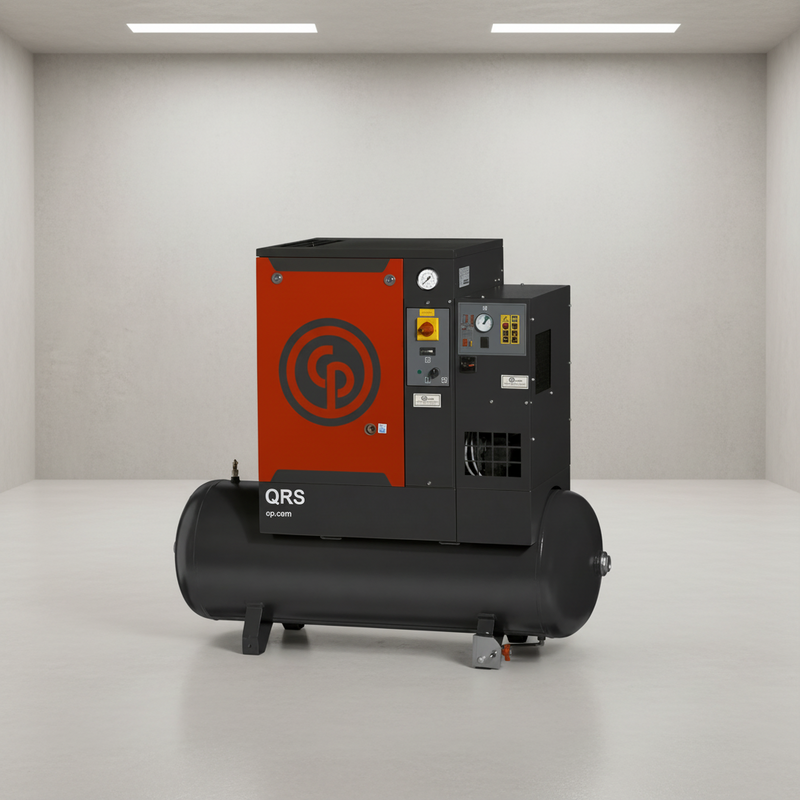 Chicago Pneumatic Air Compressor QRS5.0HPD-1 5 HP Rotary Screw with Dryer 208-230V 1 Phase