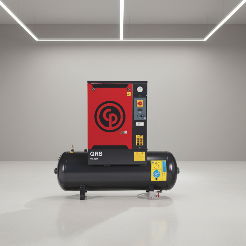 Chicago Pneumatic Air Compressor QRS7.5HP-1 TM 7.5 HP Rotary Screw 60 Gallon 1 Phase