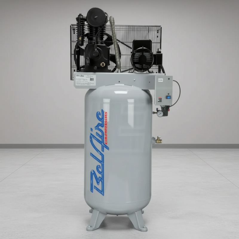 BelAire Air Compressor 438VL4 Iron Series 7.5 HP 80 Gallon Two Stage 460V Three Phase