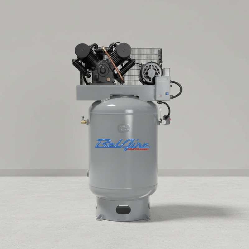 BelAire Air Compressor 6312V Iron Series 10 HP 120 Gallon Two Stage 208-230V 3 Phase