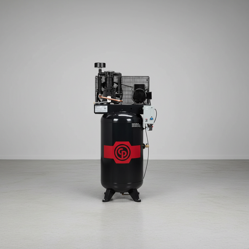 Chicago Pneumatic Air Compressor RCP-7581VS 7.5 HP 80 Gallon Two Stage Cast Iron 208-230V 1 Phase