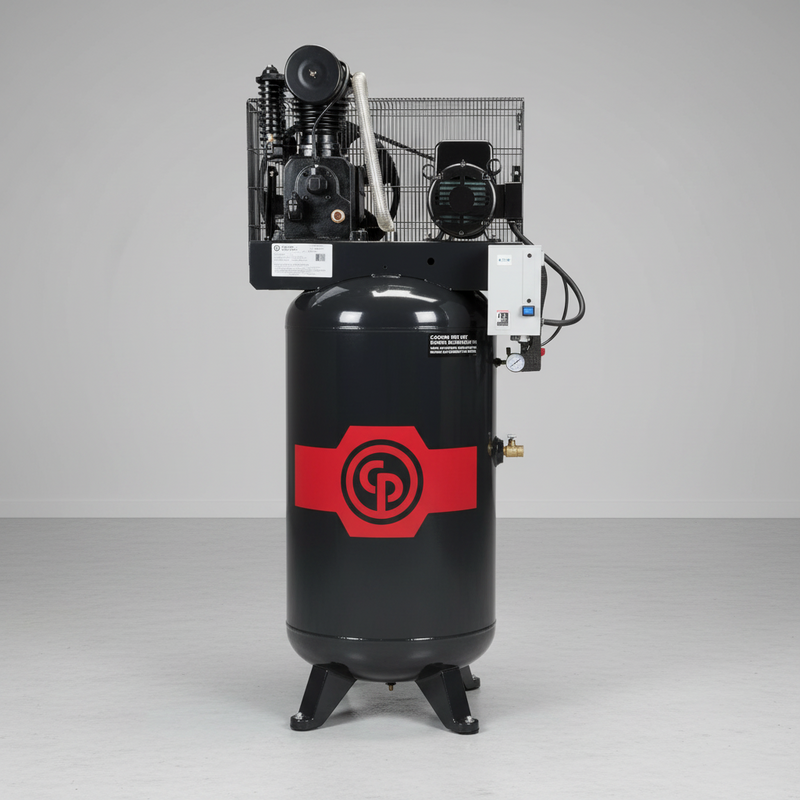 Chicago Pneumatic Air Compressor RCP-C581VS 5 HP 80 Gallon Two Stage Cast Iron 208-230V 1 Phase