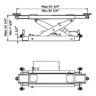 AMGO RJ-6A Pneumatic Rolling Jack 6,000 lbs. Capacity