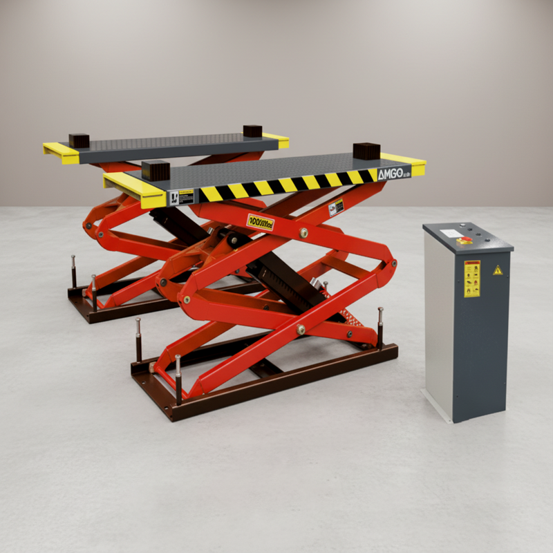 AMGO XL-10F 10000lb Flush Mount Full Rise Scissors Lift