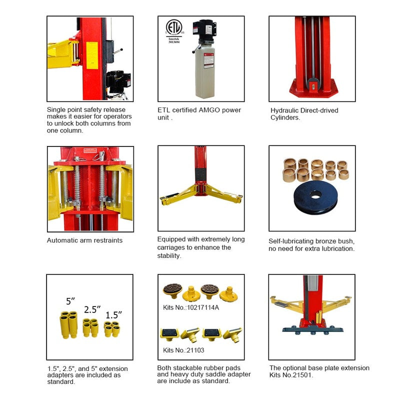 AMGO OH-18 18,000 lb 2 Post Lift