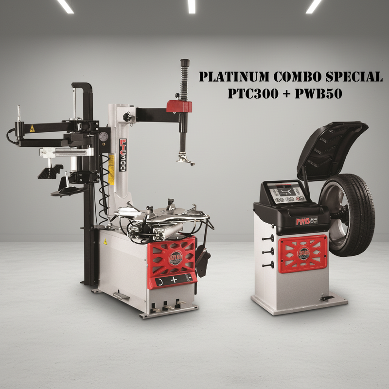 Atlas Platinum PTC300 Tire Changer + PWB50 Wheel Balancer Combo Package