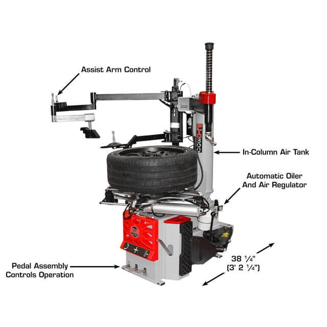 Atlas Platinum PTC300 Swing-Arm Tire Changer + PWB70 Spin Wheel Balancer Combo Package