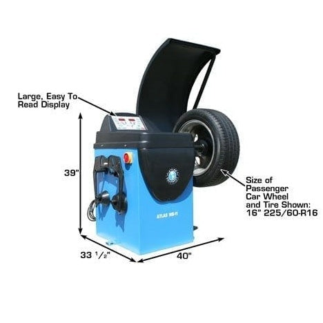 Atlas TC221 Tire Changer + WB11 Motorcycle Wheel Balancer Combo Package