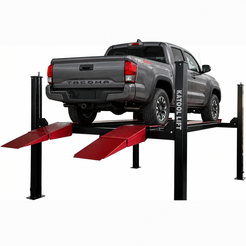 Katool KT-4M110PA 11,000 lb 4-Post Alignment Lift with 7,000 lb Rolling Jack