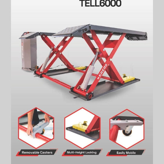 KREBS TELL600 6000lb Mid-Rise Scissor Lift