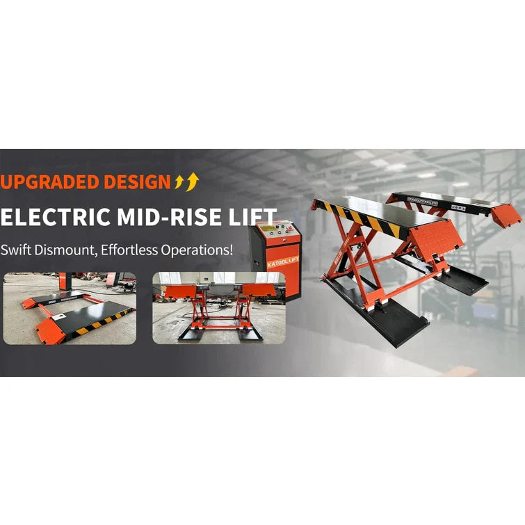 Katool KT-X90E 8000 lbs Electric Mid Rise Scissor Lift