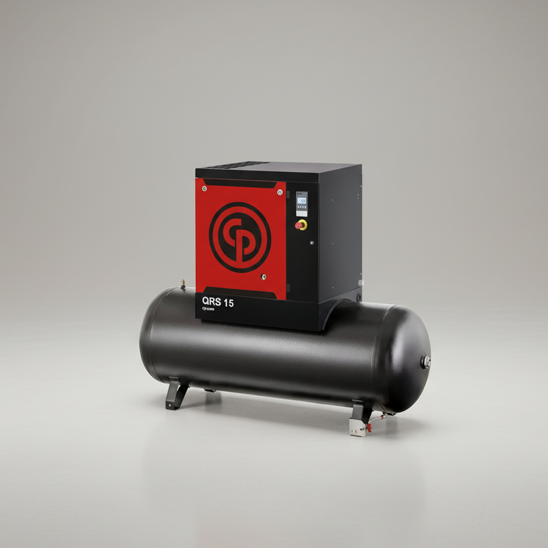 Chicago Pneumatic Air Compressor QRS15 HP TM 15 HP Rotary Screw 132 Gallon
