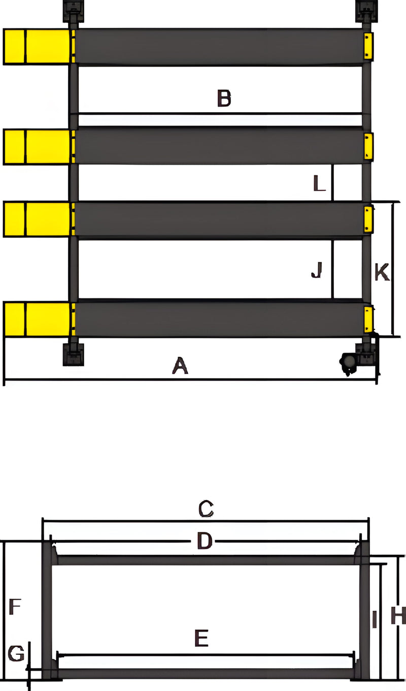 AMGO 409-DP 9,000 lbs Double Parking 4 Post Lift
