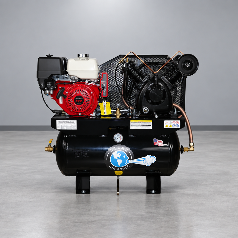Atlas Air Force AF13 13HP 30-Gallon Gas Air Compressor