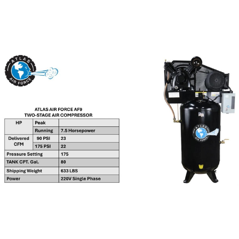 Atlas Air Force AF9 80-Gallon Air Compressor