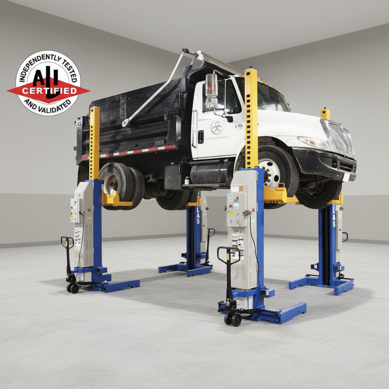 Atlas Maxima ML-4030BC 66,000 lb Battery-Powered Mobile Column Lift System (4-Column, ALI Certified)