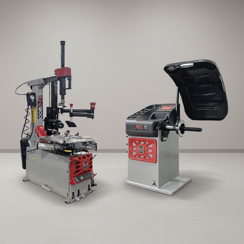 Atlas Platinum PTC600 Tilt-Back Tire Changer + PWB70 Wheel Balancer Combo Package