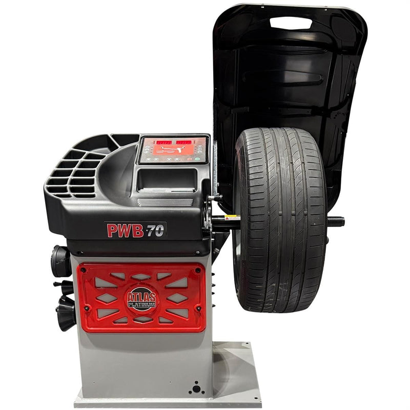Atlas Platinum PWB70 Motorized Spin Wheel Balancer with Laser & 2D Data Entry