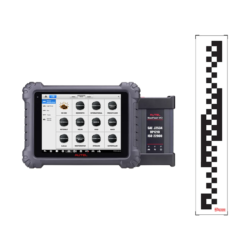 Autel CVAGLS CV ADAS Standard Glass Calibration Package — MS909CV Tablet + CV Pattern for Class 3-8 Commercial Vehicles