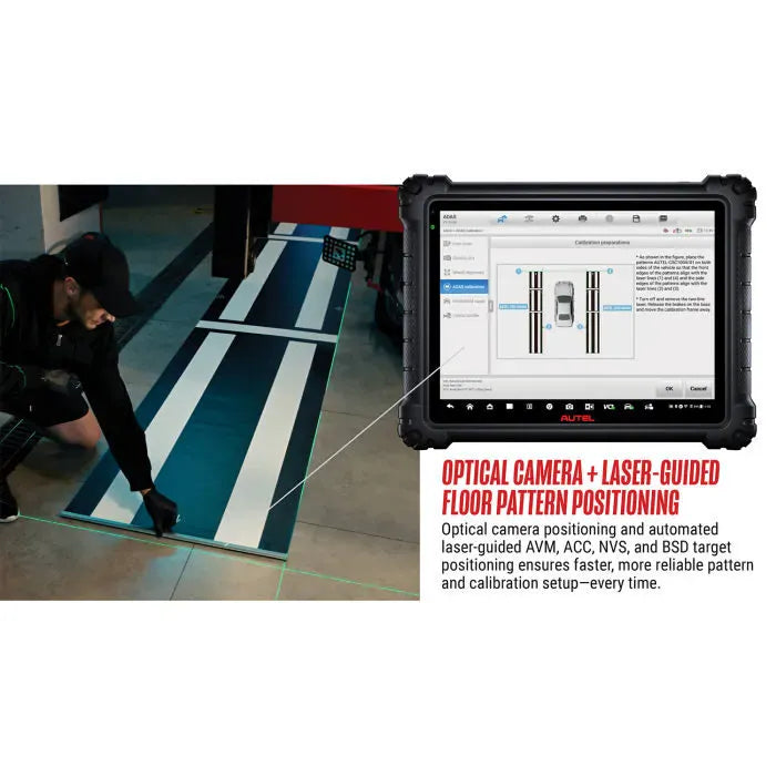 Autel IA1000LDWTDT ADAS Calibration & Wheel Alignment System with LDW Targets, Digital Targets & MaxiSYS Ultra S2 Tablet