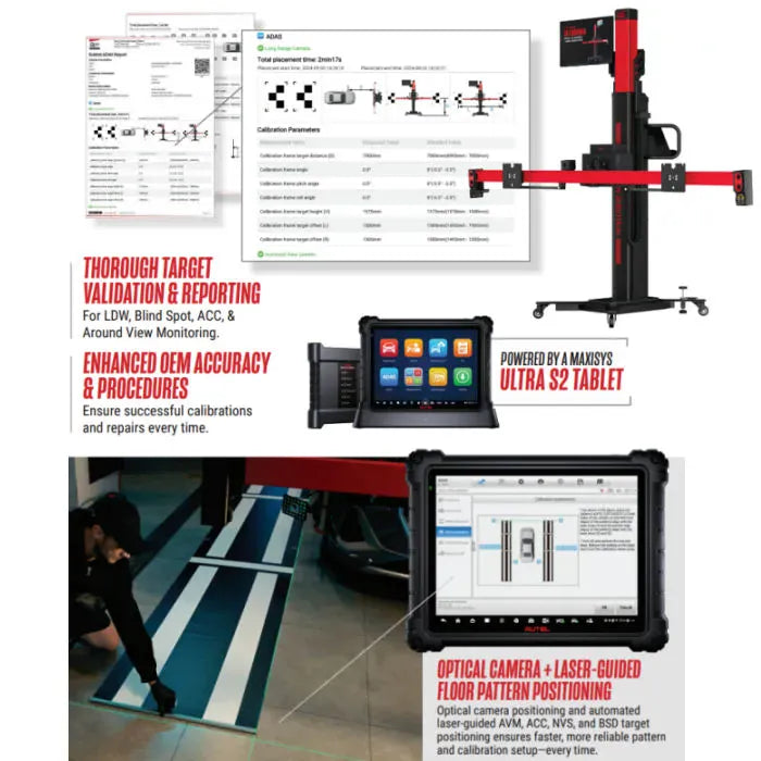 Autel MaxiSYS IA1000T Automated ADAS Calibration & Wheel Alignment System with MaxiSYS Ultra S2 Tablet